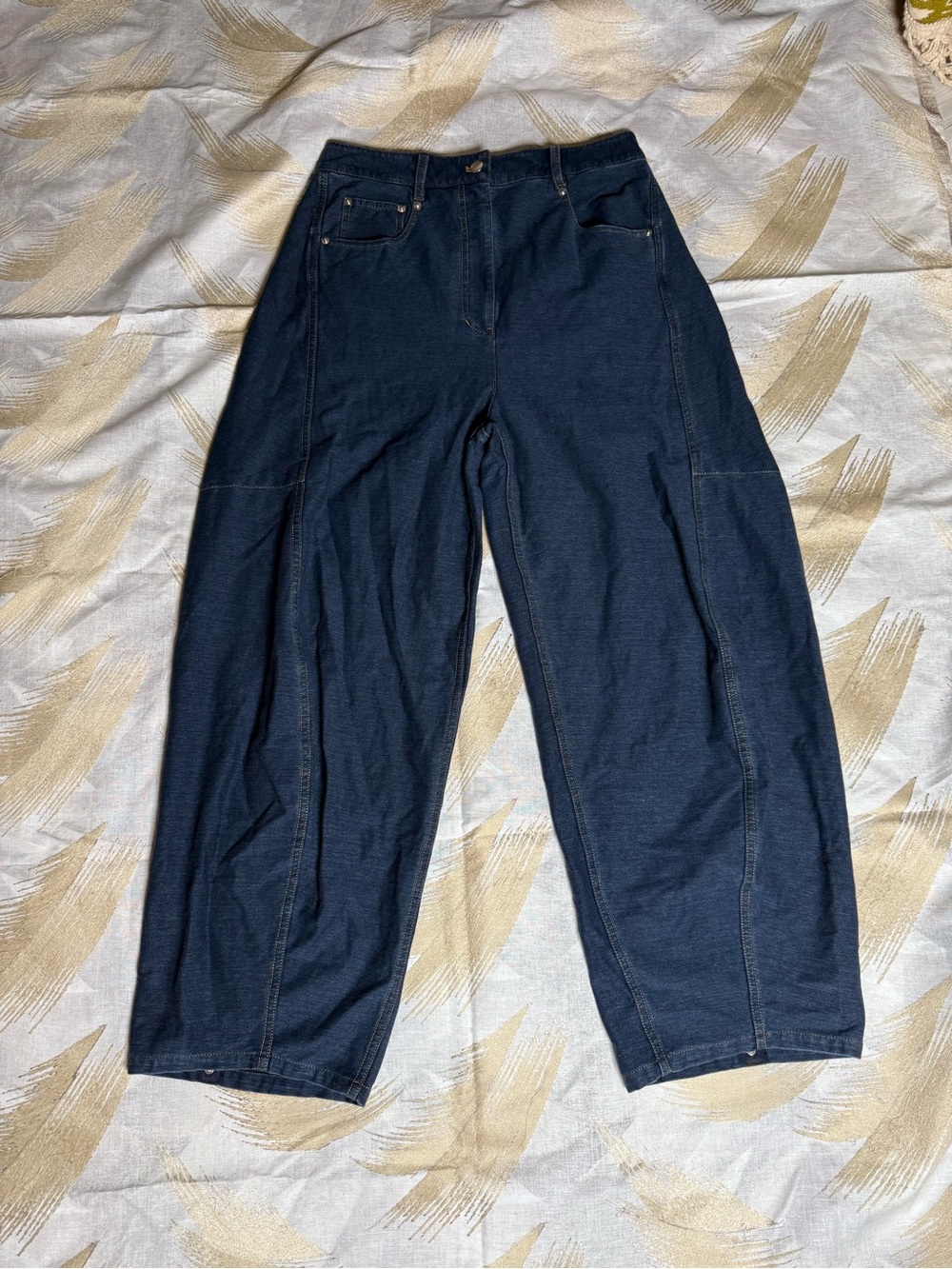 Tibi NWT Sid Dark Blue Barrel Denim Pants - Short - 26” inseam - Picture 4 of 12